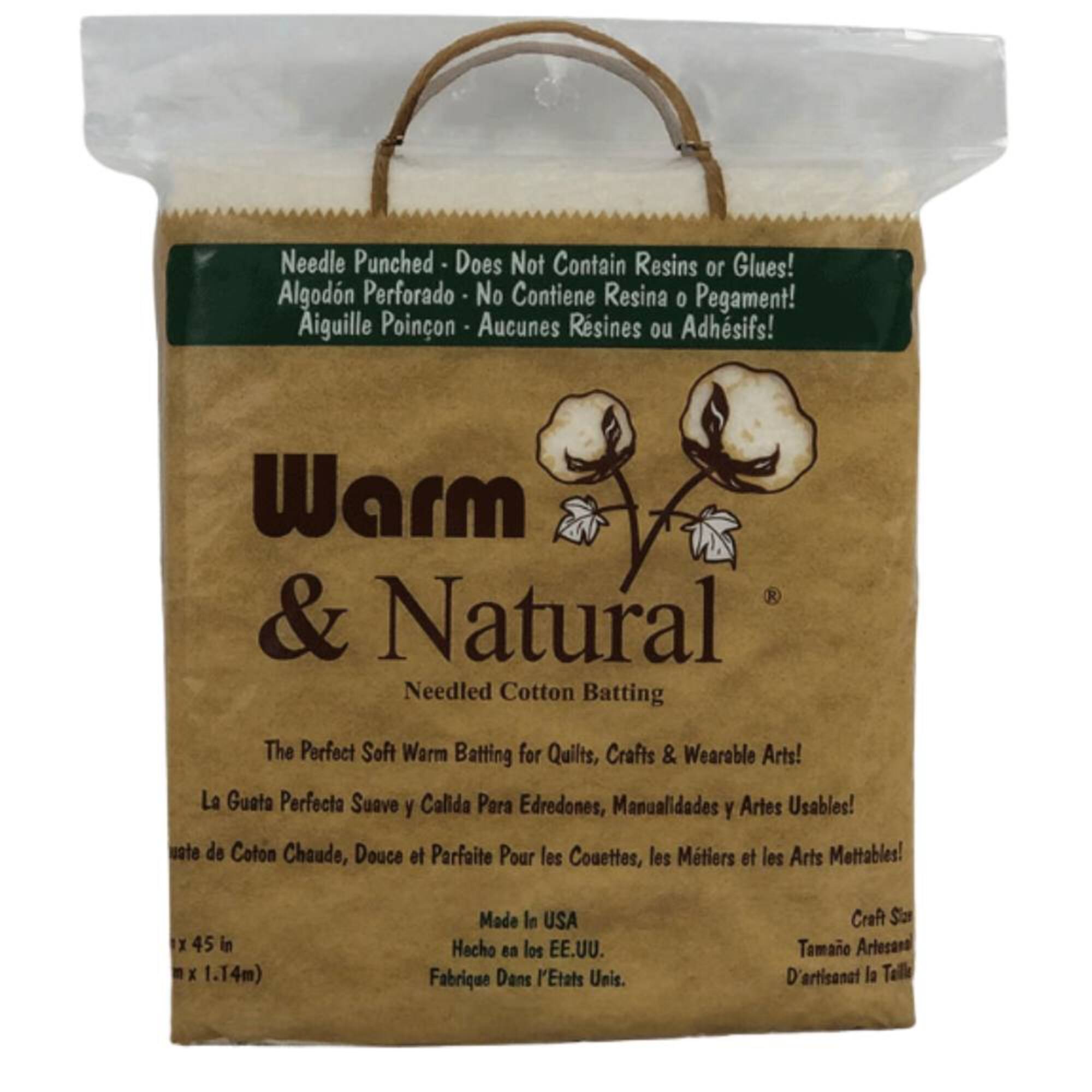 6 Pack: Warm & Natural® 34" x 45" Pre-Cut Craft Cotton Batting